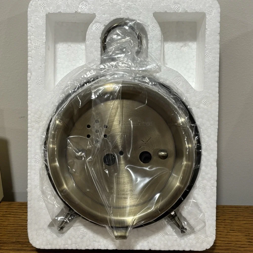 Linden Street Metal Tabletop‎ Clock Oil Rubbed Bronze Finish Circular NEW IN BOX